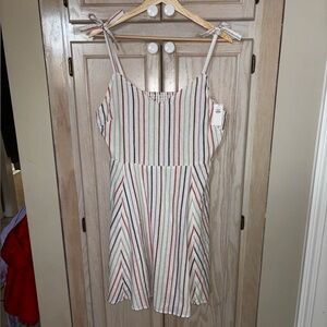 Gap Linen Striped Multicolor Women's Dress